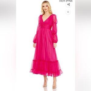 Mac Duggal Hot Pink Gown 68524 • Size 14 • NWT  evening wedding pageant